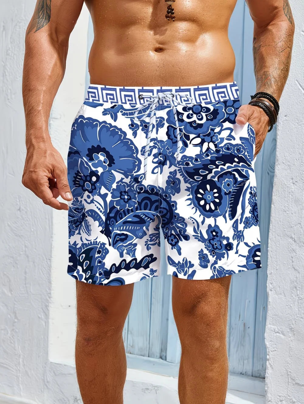 2026 Men's Summer Short Beach Vacation Hawaiian 3D Printed Shorts Men Y2k Graphic Short Pants Male Breathable Swim Loose Shorts