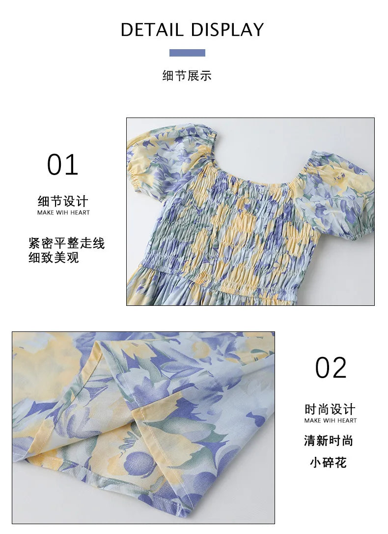 Vacation Couple Family Matching Outfit Dad Son Beach Shirts Mom Daughter Smock Dress Korean Parent-child Sister Brother Clothes