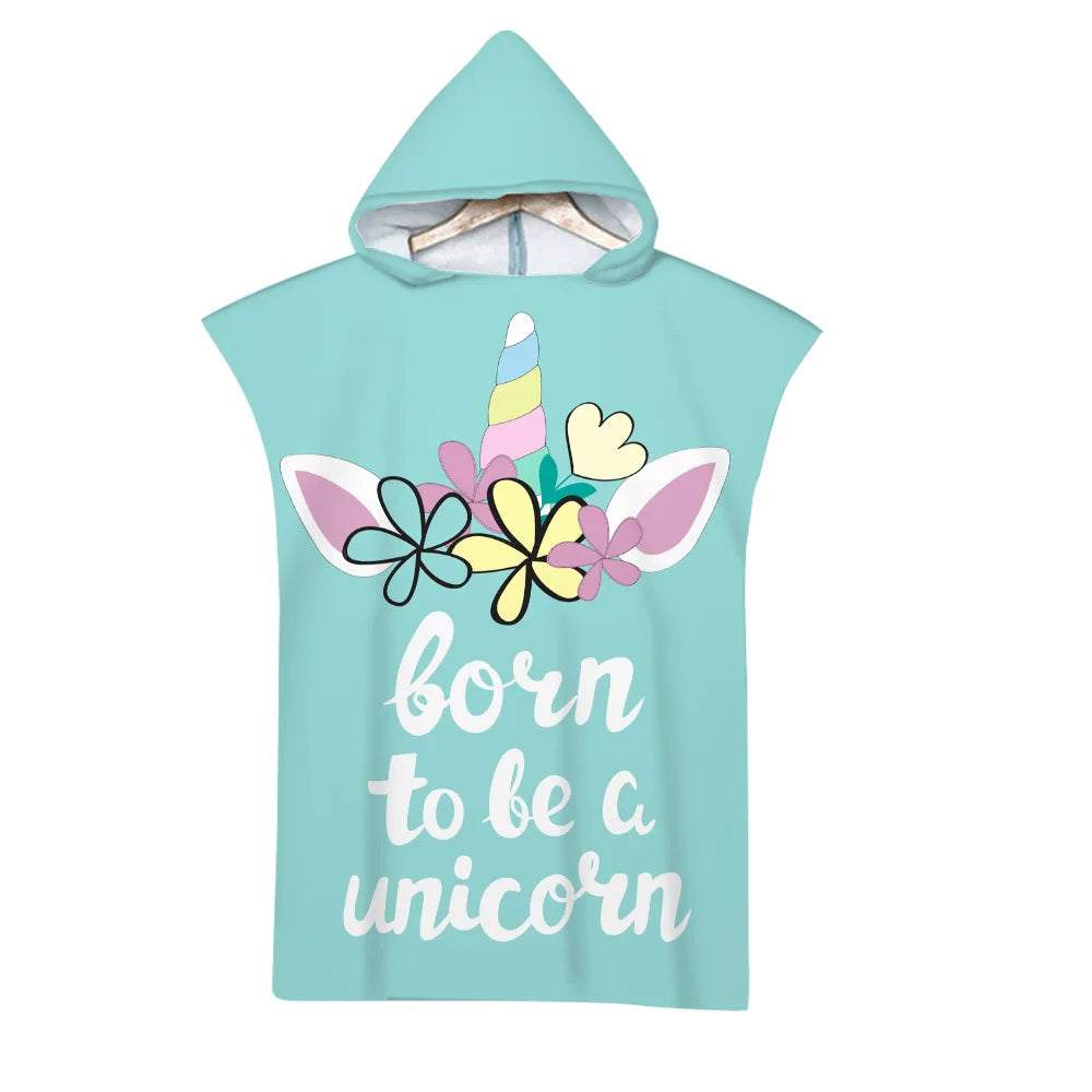 Adult Kids Beach Towel Quick Dry Hooded Cloak Children Women Large Bath Towels Sand Free Poncho Bathrobe For Summer Swim Surf