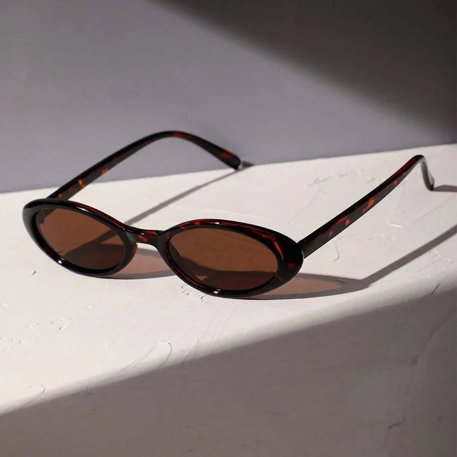Sexy Small Oval Women's Sunglasses New Fashion Leopard Brown Hot Sun Glasses Female Retro Colorful Shade Eyeglass