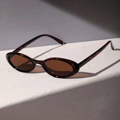 Sexy Small Oval Women's Sunglasses 2026 New Fashion Leopard Brown Hot Sun Glasses Female Retro Colorful Shade Eyeglass