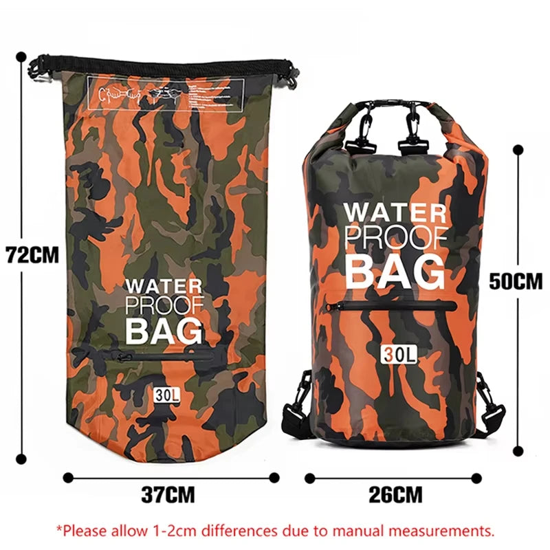Swimming PVC Pack Dry Bag Backpack for Women Men 10L 15L 20L 30L Waterproof Shoulder Kayak Drifting Rafting Surfing Boating Bag