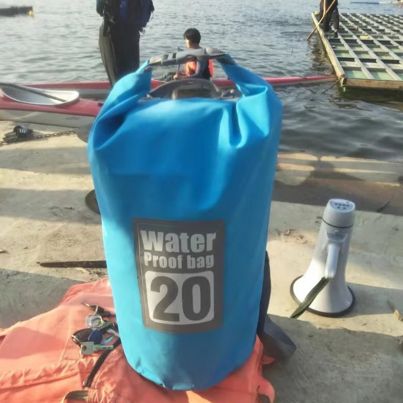 5L/10L/15L/20L/30L Outdoor Sport PVC Waterproof Storage Dry Bag For Canoe Kayak Rafting  Swimming Travel Kit Sack Backpack