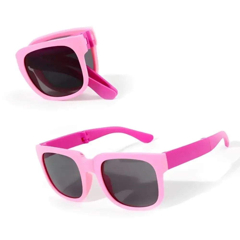 Kids Sunglasses for Toddler Boys and Girls Foldable Sunglasses Children Eyewear Square Frame Travel Goggle UV 400 Shades Eyewear