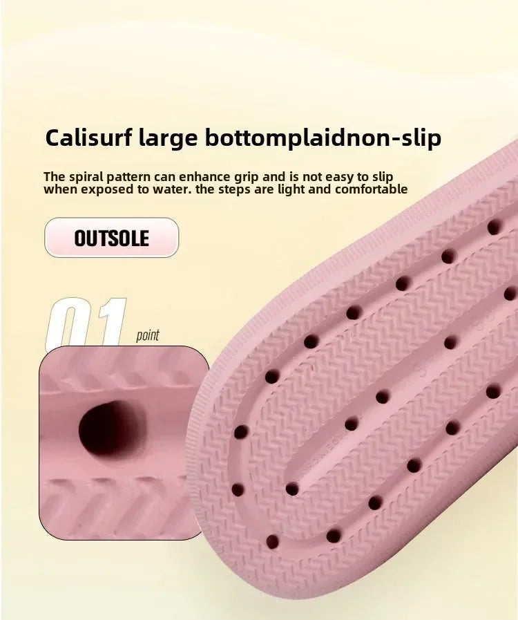 Soft Sole Beach Slippers Men Summer Adjustable Buckle Non-Slip Home Woman Comfortable Thick Bottom Sandals