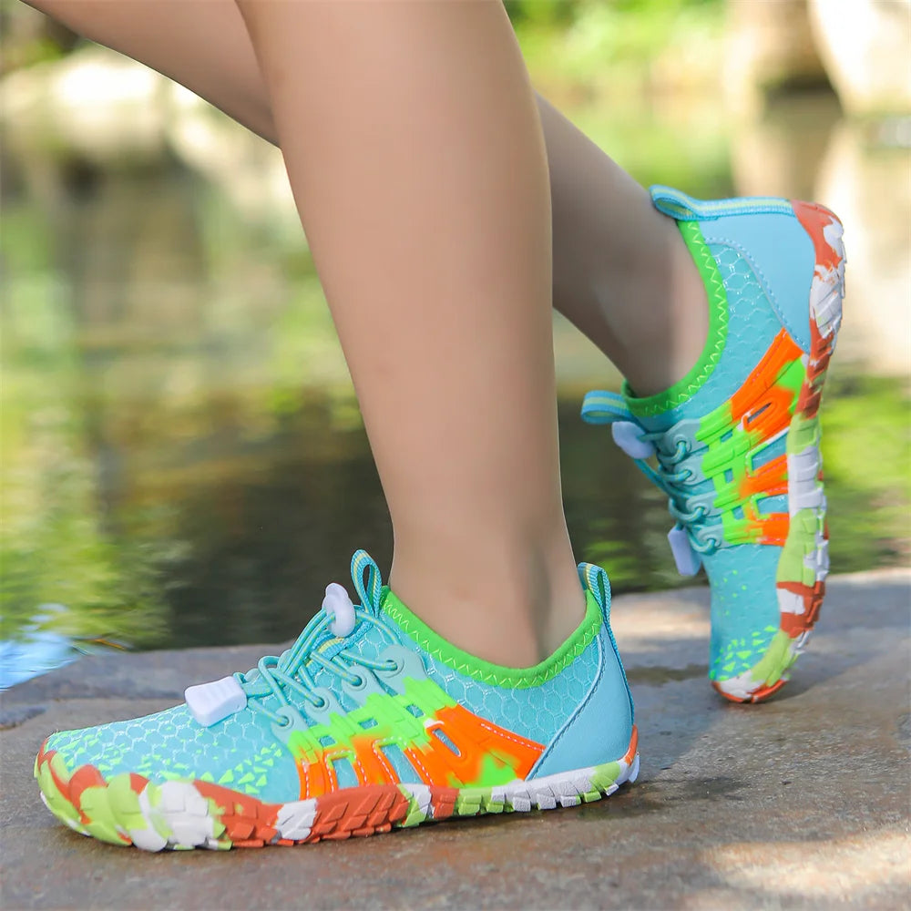 Children Outdoor Water Shoes Barefoot Aqua Five Fingers Sock Swimming Breathable Hiking Wading Beach Outdoor Upstream Sneakers