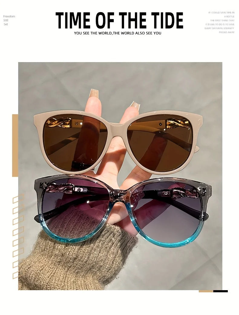 Women's Cat Eye Sunglasses Retro Butterfly Sunglasses Women's Fashion Mountaineering Sunglasses