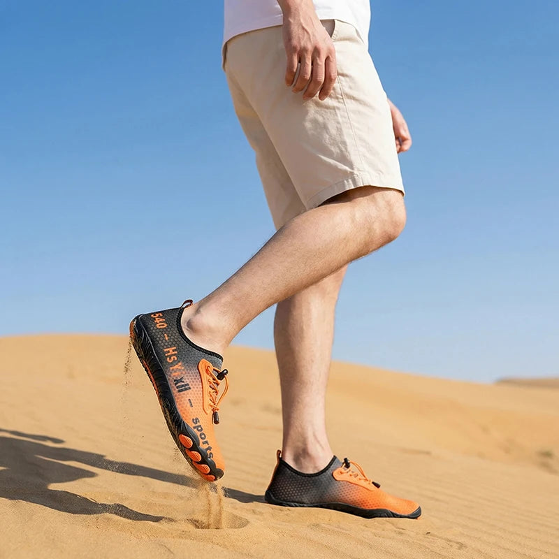Breathable Boys and Girls Aqua Shoes Anti-Bump Toe Drainage Design Outdoor Hiking and Wading Water Shoes Barefoot Shoes