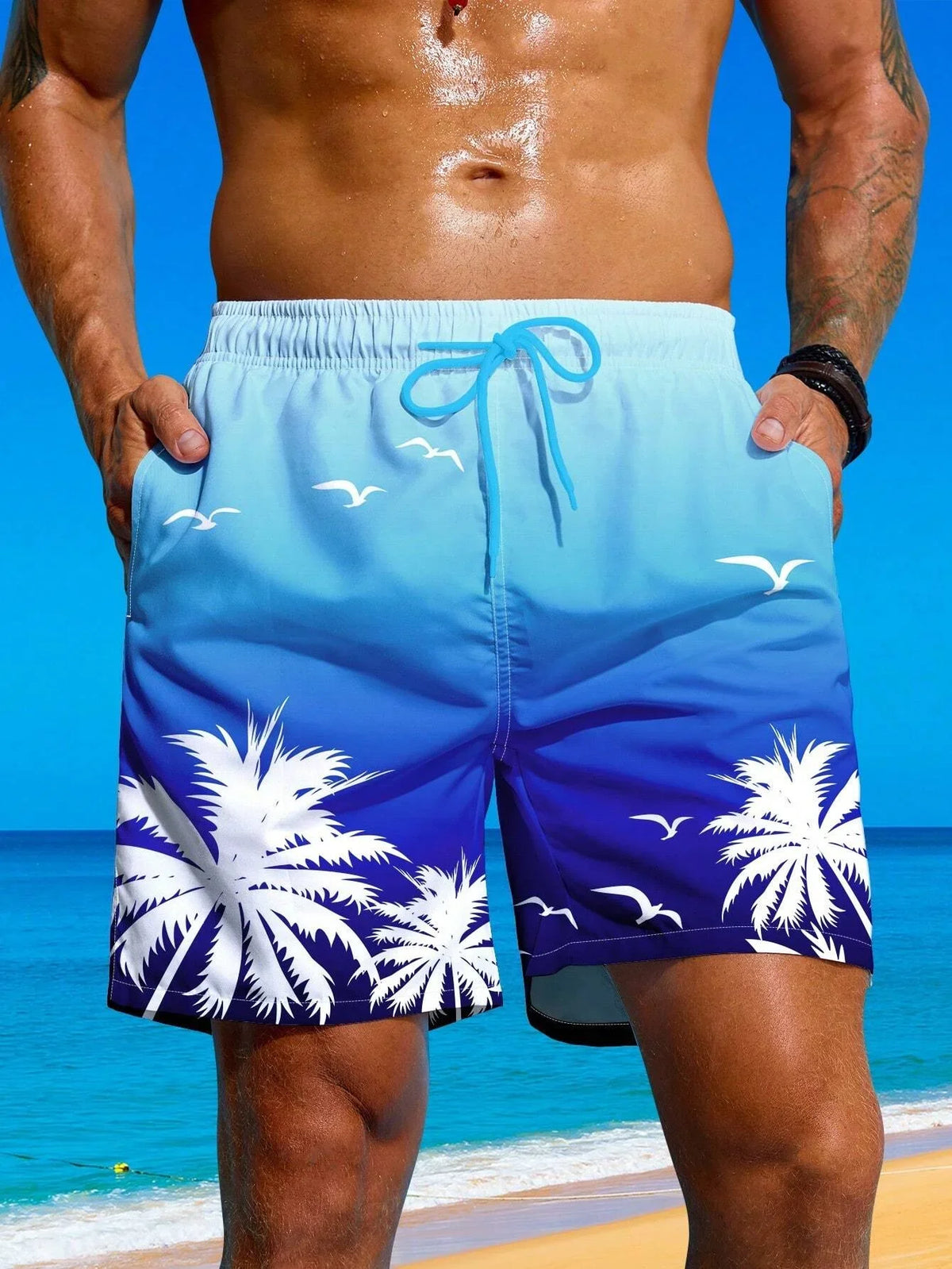 3D Print Sport Quick-dry Breathable Men Summer Hawaiian Vacation Outdoor Street Casual Fashion Beach Short Pants Swimming Trunk
