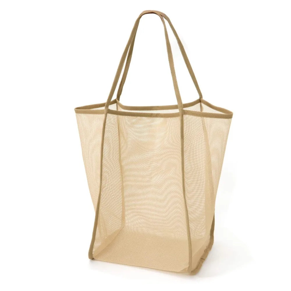 Mesh Tote Bag for Beach Swimming Storage Organizer Summer Foldable Beach Bag Toy Storage Clothes Organizer Bathroom Packaging