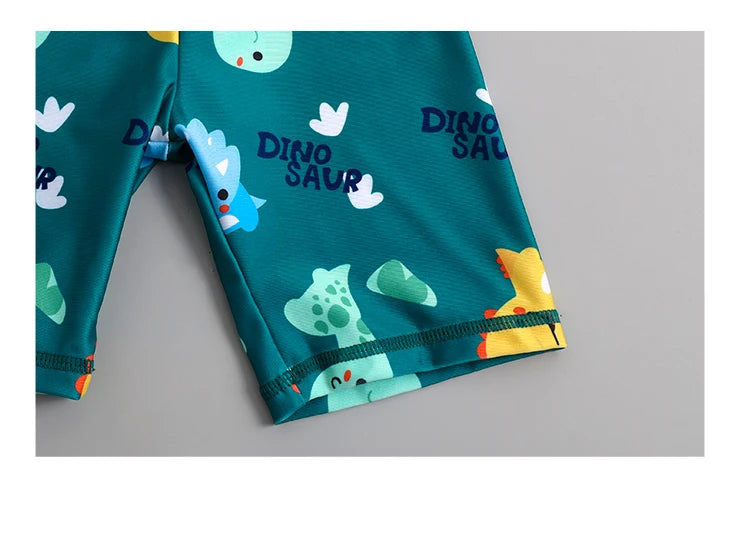 Boys Girls Cartoon Cute Swimwear Spring Summer Beach Clothing Set Sun Protection Long Sleeve Swimming Suits Kids Bathing Suit