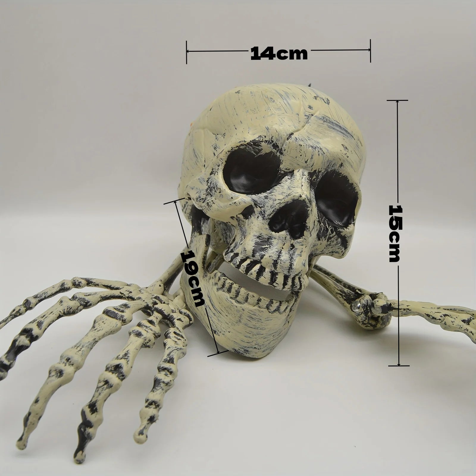 1/6pcs Skeleton Bone Garden Ground Stakes Skull Head & Hand for Halloween Home Yard Ground Insert Holiday Party Decor Ghost Hand