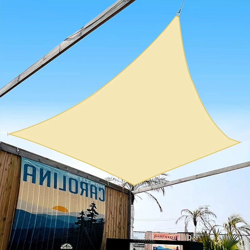 Outdoor Rectangular Sun Sail - Breathable UV Resistant Shade Cover for Backyard Balcony Camping, Easy Installation & Clean