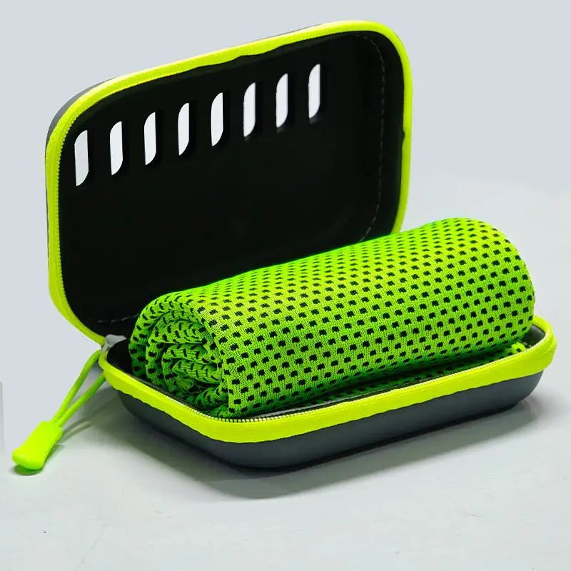 Camping Cooling Towels With EVA Case, Compact & Portable Travel Ice Towel Quick Dry Towels For Sports Gym, Hiking And Yoga