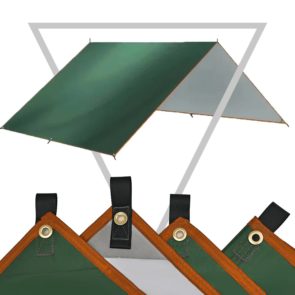 Large Ultralight Waterproof Camping Tarp Awning Sun Shade Shelter Tent for Beach Hiking Backpacking Outdoor 3x3m 3x4m 3x5m 4x4m