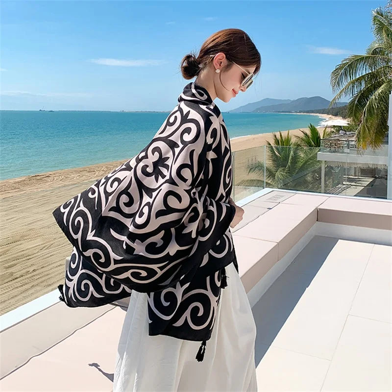 20 Styles 90x180cm Cotton Linen Summer Beach Dress Bikini Cover-ups Sarong Wrap Scarf Women Brazilian Swimsuit Bathing Cover Up