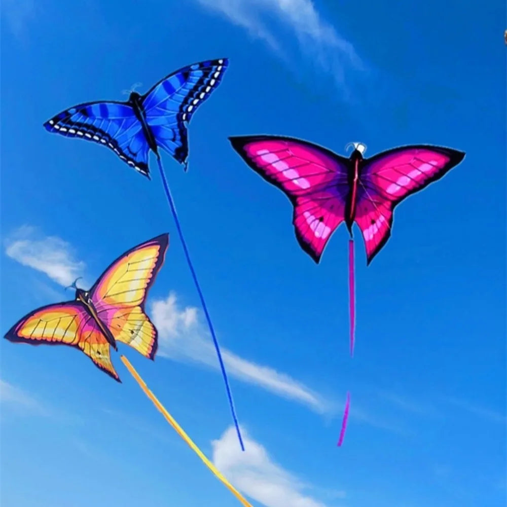 New Easy to Fly Colorful Kite Steering Good Flying 3D Kite Beautiful 100 Meter Kite String Children's Kite Kid & Adult