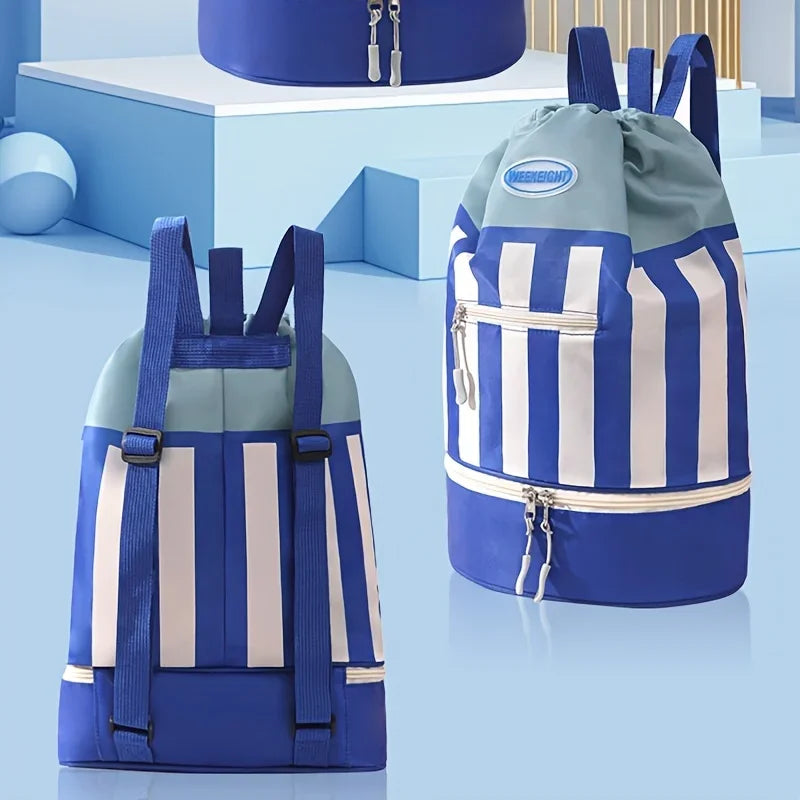 Children's Swimming Backpack, Swimming Bag, Portable Beach Backpack, Outdoor Travel Toiletries Storage