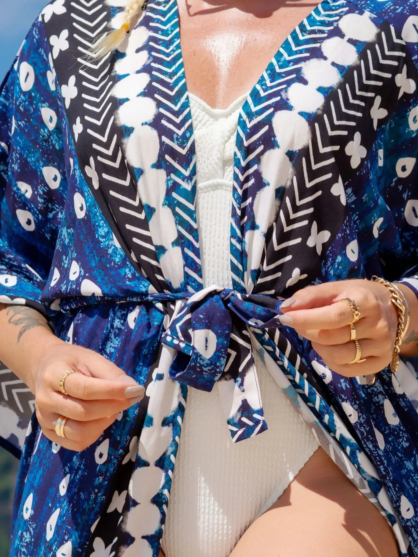Swimsuit Cover Up Printed Kimono for Sea Boho Coverup Long Luxury Beach Outings Belted Swimwear Cape Holiday Bathing Suits Sales