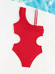 Fashion teen Girls One-Piece Ruffles Fly Sleeve Swimsuit Girls Swimwear Kid girls Swimming outfit bathing suit 5-14 Years