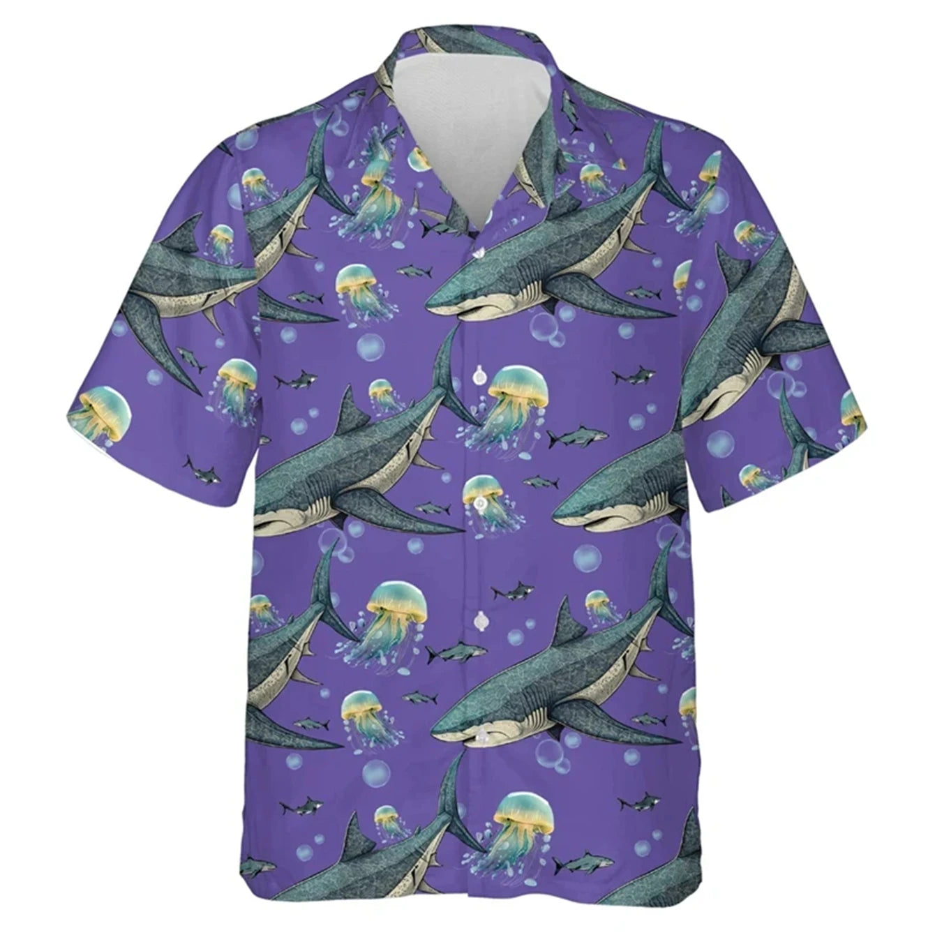Boy's Comfortable Breathable Hawaiian Fishing Print Shirt Boys Short Sleeve Shirt Summer Loose Beach Oversize Tee Shirt for Boy