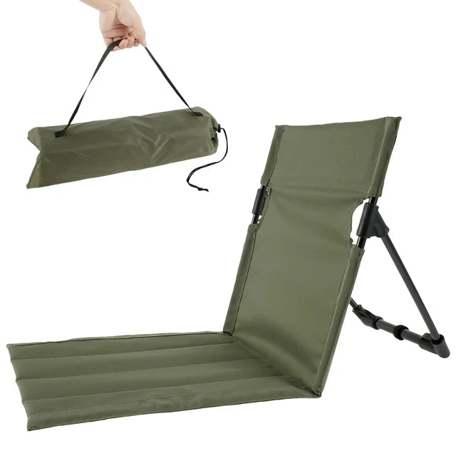 Outdoor Camping Folding Chair Portable Foldable Camping Chair Lazy Chair Backrest Cushion For Fishing Barbecues Beach Picnic