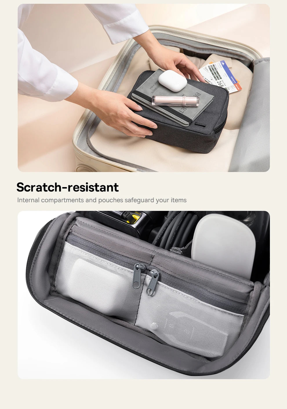 Baseus Phone Storage Bag for iPhone 17 Samsung Waterproof Digital Electronic Organizer Portable Power Bank Charger Camera Bag