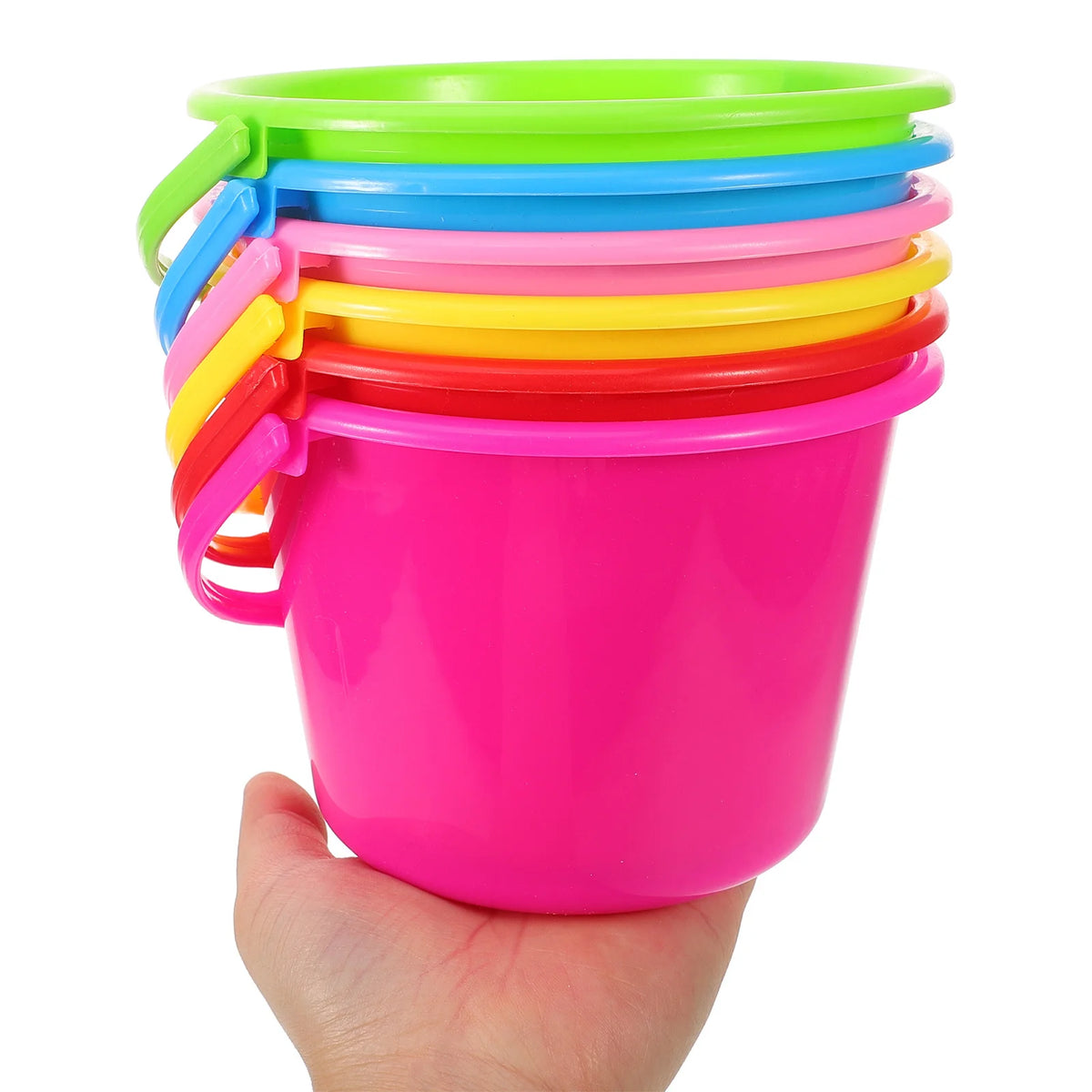 6pcs Children'S Sand Beach Pail Set Reusable Lightweight Outdoor Play For Summer Beach Activities Portable Multi-Use Sand