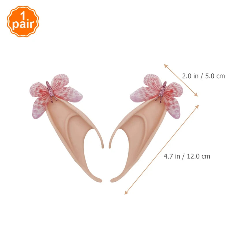 Vampire Teeth Fangs Fairy Butterfly Elf Ears False Teeth Cosplay Masquerade Costume Prop Horror Halloween Party Decoration Favor