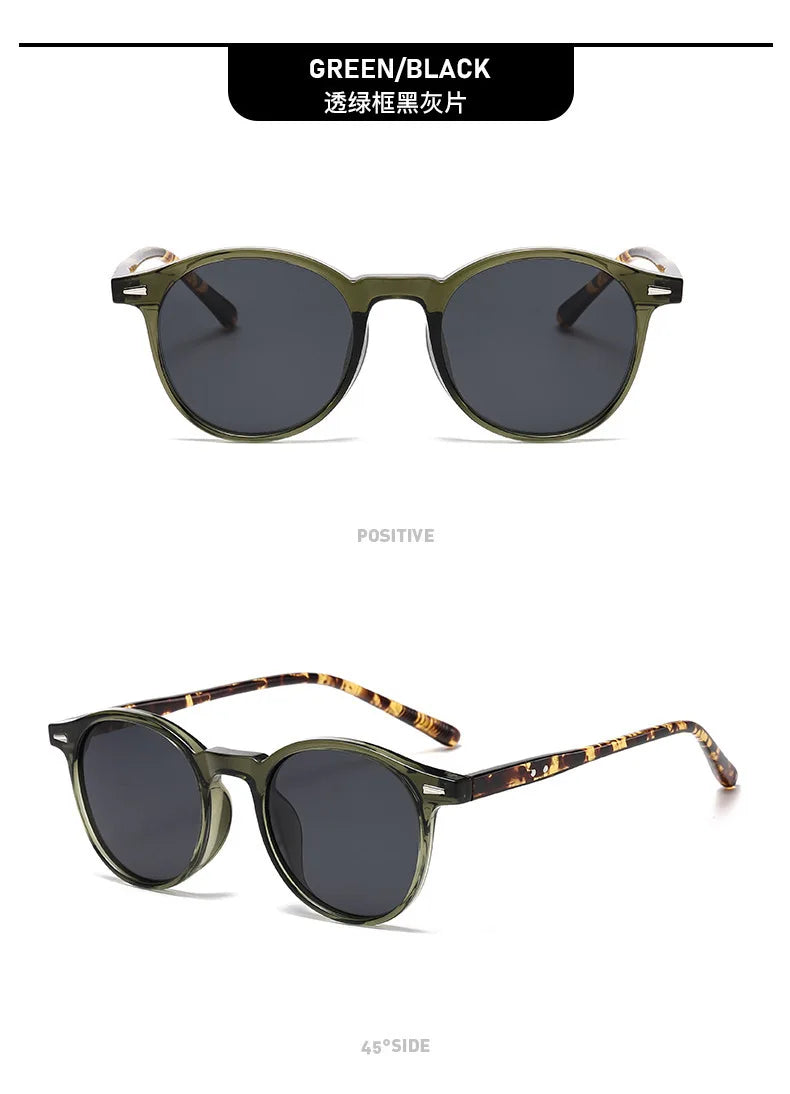 Vintage Round Sunglasses for Women Men Circular Sun Glasses Female Oval Eyewear Sunglasses for Male Female Eyeglasses