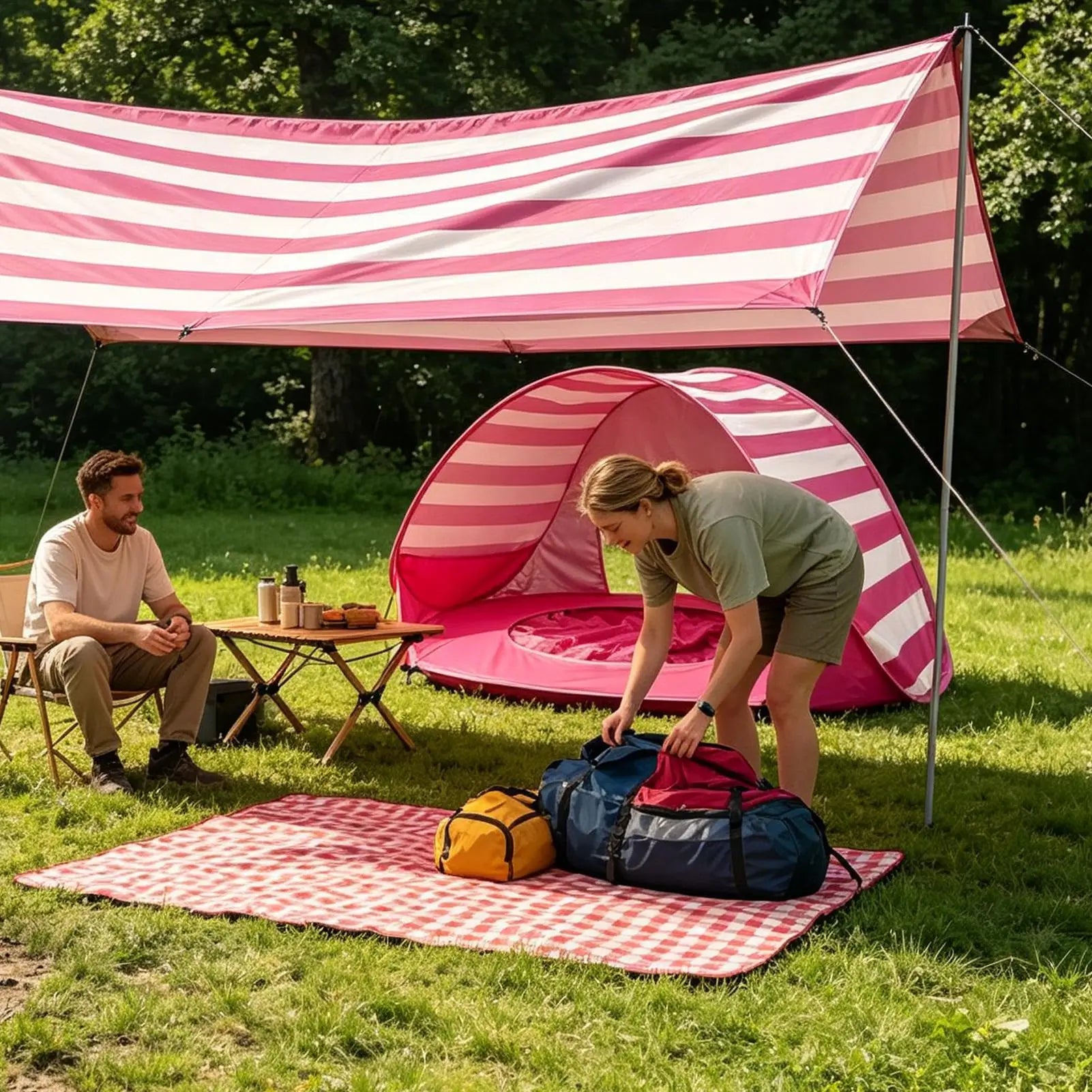 Beach Tent For Kids UV Protection Foldable With Mini Pool Outdoor Shade Tent For Vacation Traveling Camping Picnic Outdoor
