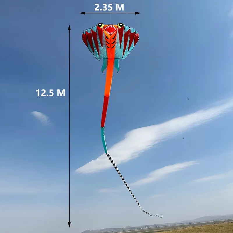 12.5M 3D 2-color Ray Soft Kite Outdoor Beach Professional Kites Umbrella Cloth Waterproof and Tear Resistant Inflatable Kite