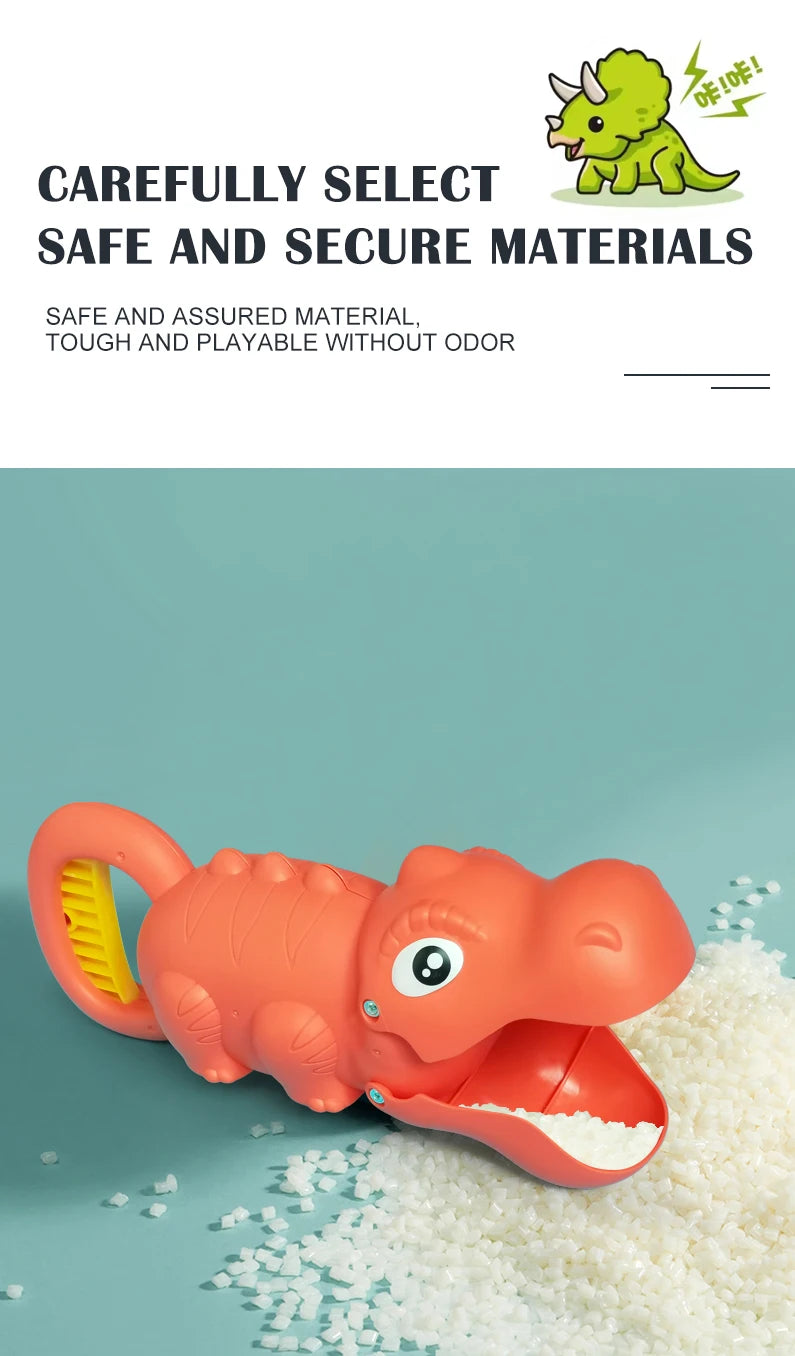 Children's beach toy, lobster, dinosaur toy clip, male and female crab foot pliers, robotic arm, beach dredging shovel set