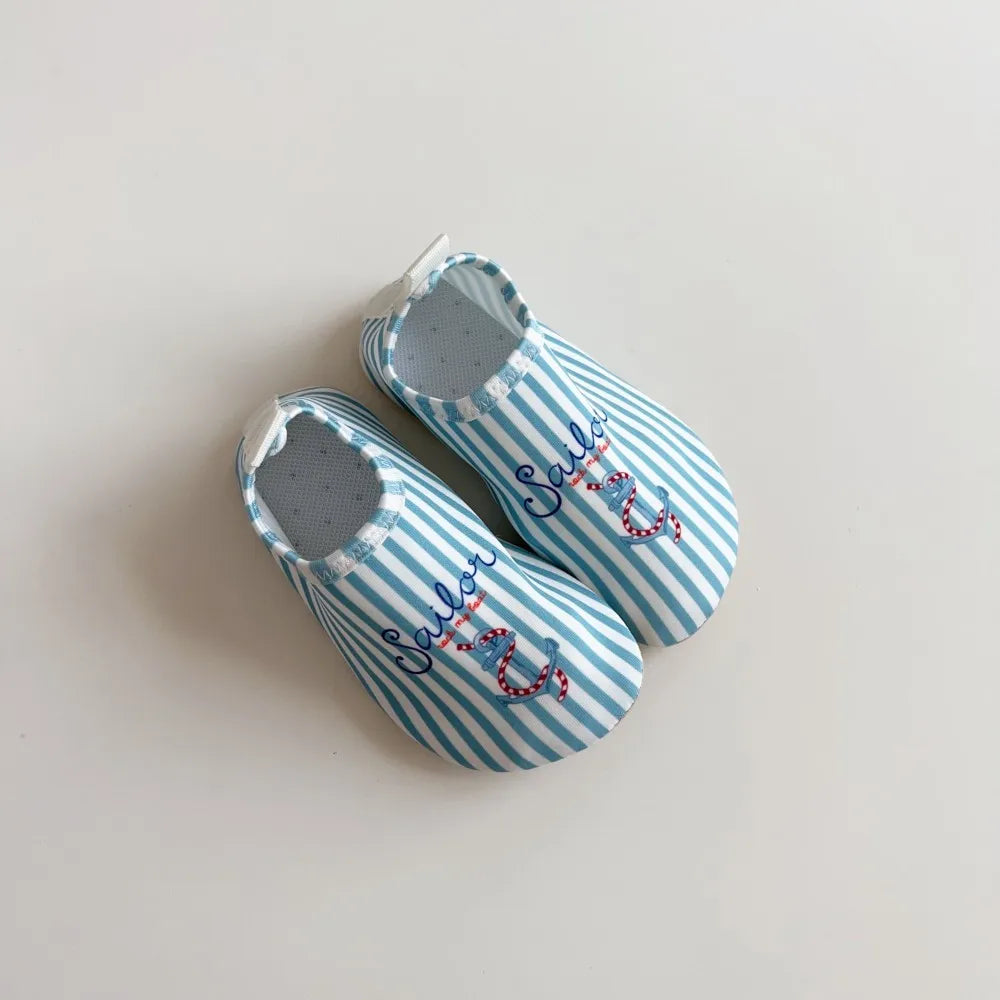 2026 Summer Children Swimming Shoes Cartoon Printed Non-slip Quick-Dry Boys Girls Beach Water Playground Sandals Shoes