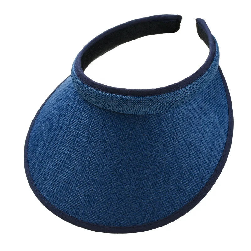 Women's Summer Sun Hat Wide Brim Beach Outdoor Travel Foldable Multi-function Straw Cap Visor Suncap Portable