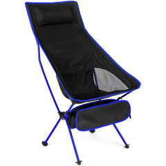 Portable Ultralight Folding Camping Chair - Oxford Fabric, Extended Length for Outdoor Fishing, BBQ, Picnic, Beach Festival