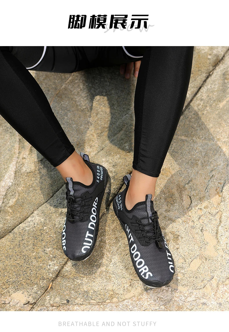 Men River Tracing Water Shoes Woman Outdoor Beach Swimming Mountaineering Shoes Breathable Summer Quick-Dry Aqua Shoes Wading