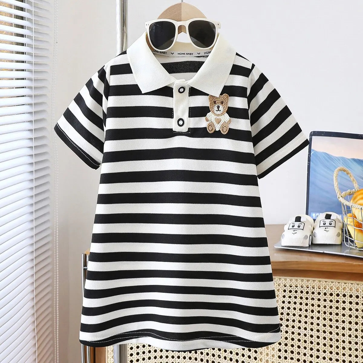 2025 New Children's Dress Girls' Summer Korean Edition Fashion Bubble Sleeves Checkered Strap backless Dress 1-6Y