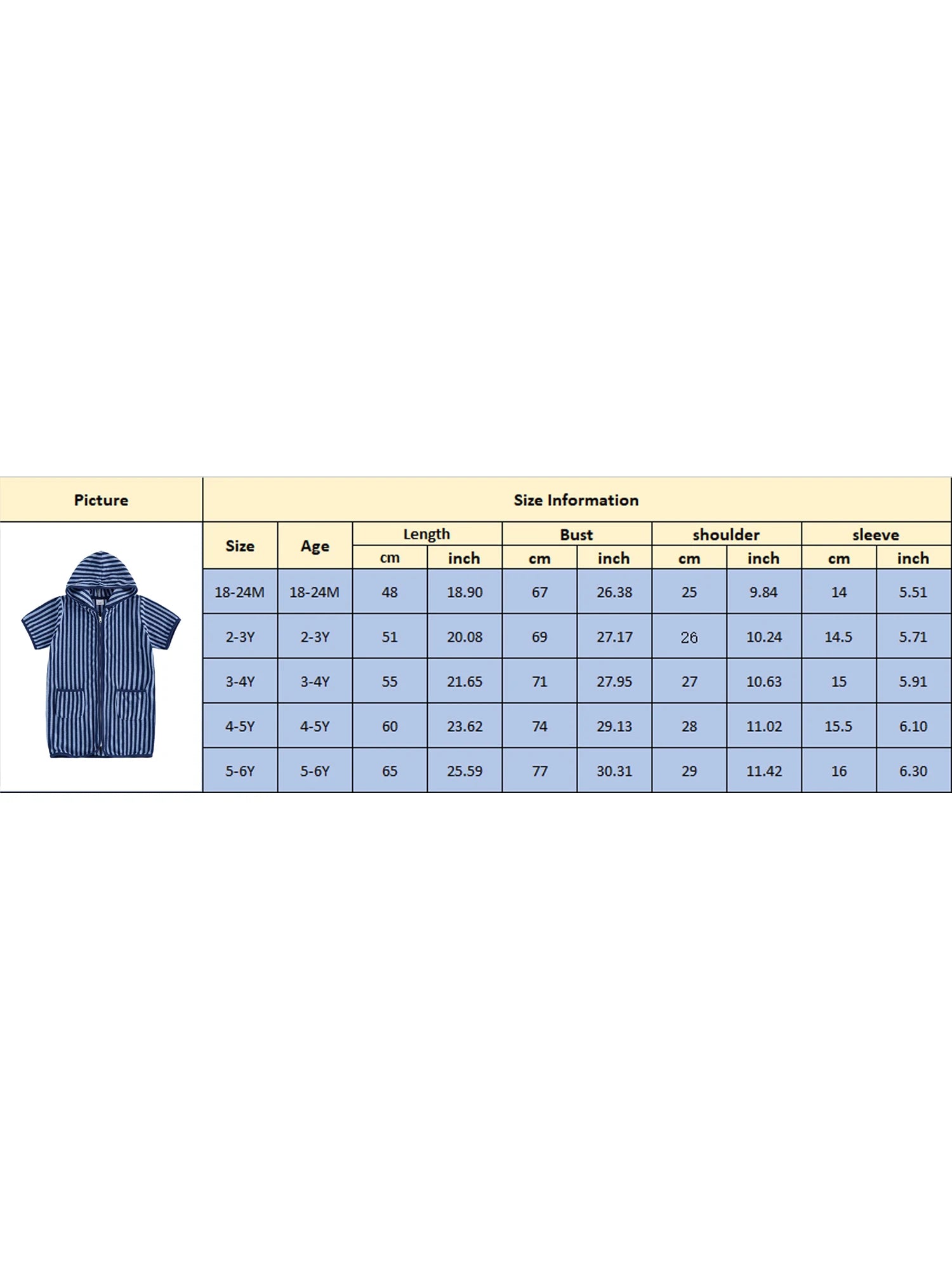Summer Baby Swim Cover Up Bathing Suit Kids Hooded Towel Infant Boys Girls Short Sleeve Stripes Print Bathing Suit Coverup
