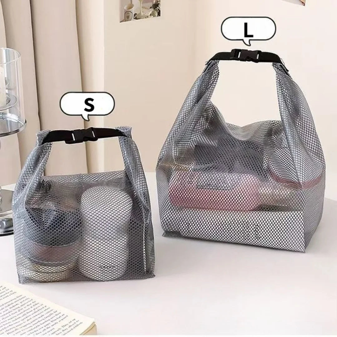 Waterproof Mesh Shower Caddy Tote Large Capacity Portable Toiletry Bag for Gym Beach Swimming Pool Travel Bathroom Storage Gifts