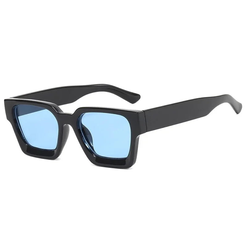 Unisex Square Vintage Sunglasses, UV400 Protection Retro Punk Style Fashion Shades, Designer Eyewear for Men & Women Driving, Outdoor & Daily Wear