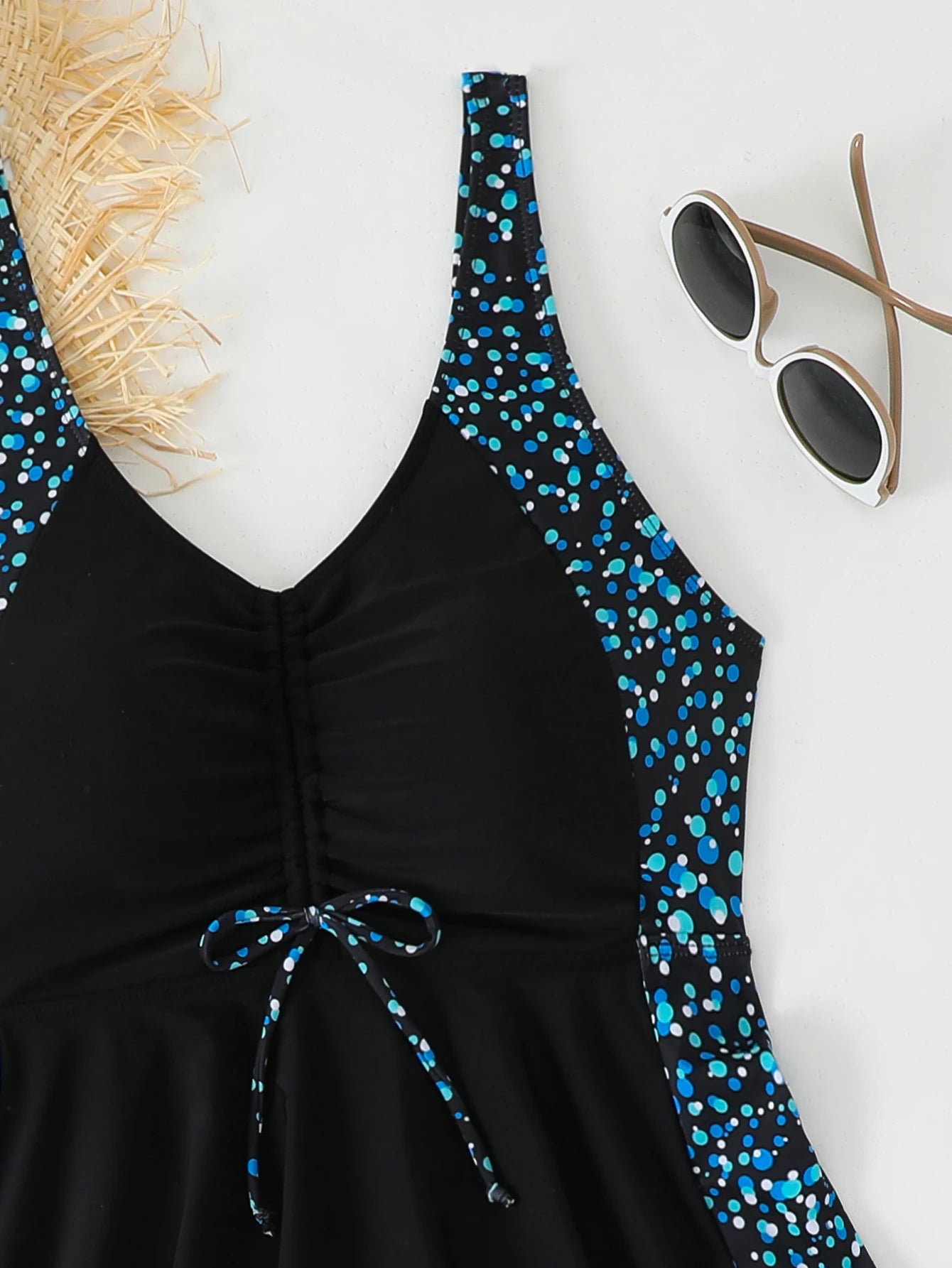 Swimsuit Women Leopard Large Plus Size Tankini 2 Pieces Swimwear Female Bathers Bathing Swimming Swim Suit Beach Dress 5XL