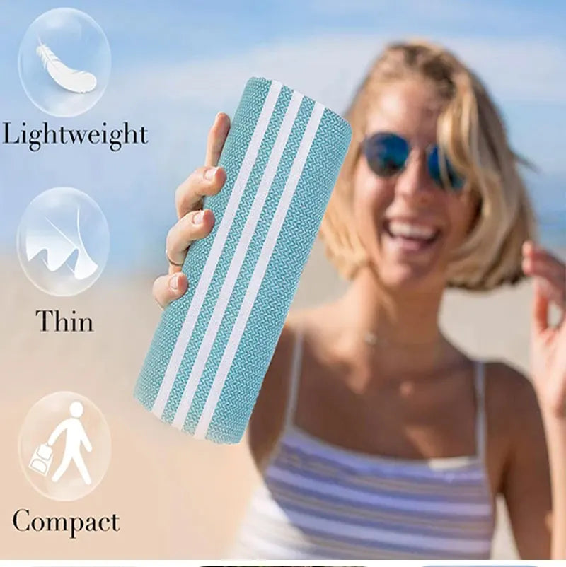 Turkish Beach Towel100x180cm100% Cotton Sand Free Quick Dry Swim Towel Extra Large Light Travel for Adults Beach Towel