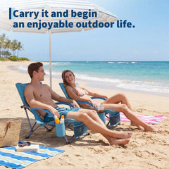 Low Folding Portable Beach Chairs for Extra Wide Seat Chair with Cup Holder Storage Pocket Carry Bag for Camping Beach Travel