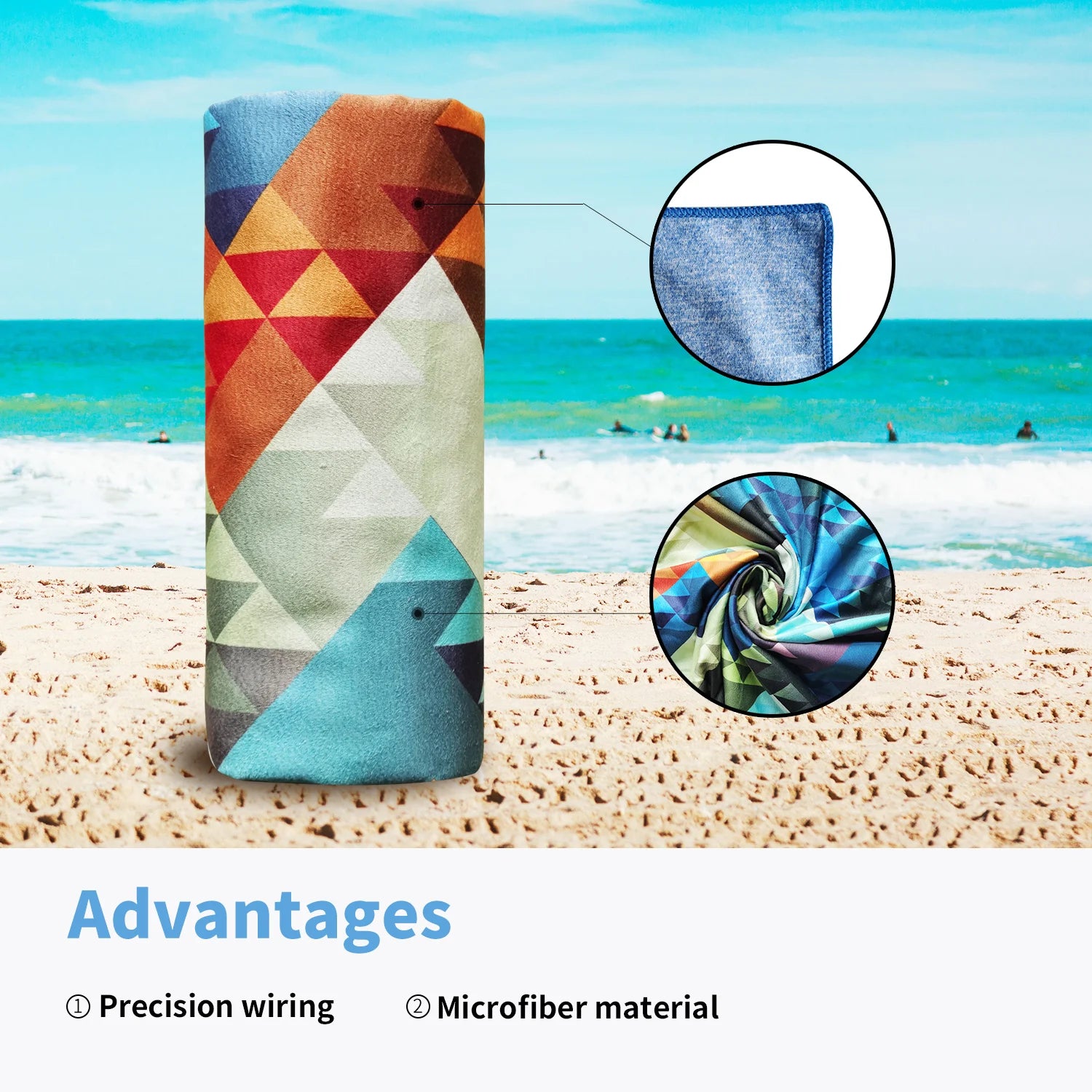 HiTurbo Microfiber Quick Drying Beach Towels , Ultra Lightweight, Fast-drying Super Absorbent Bohemian Printing