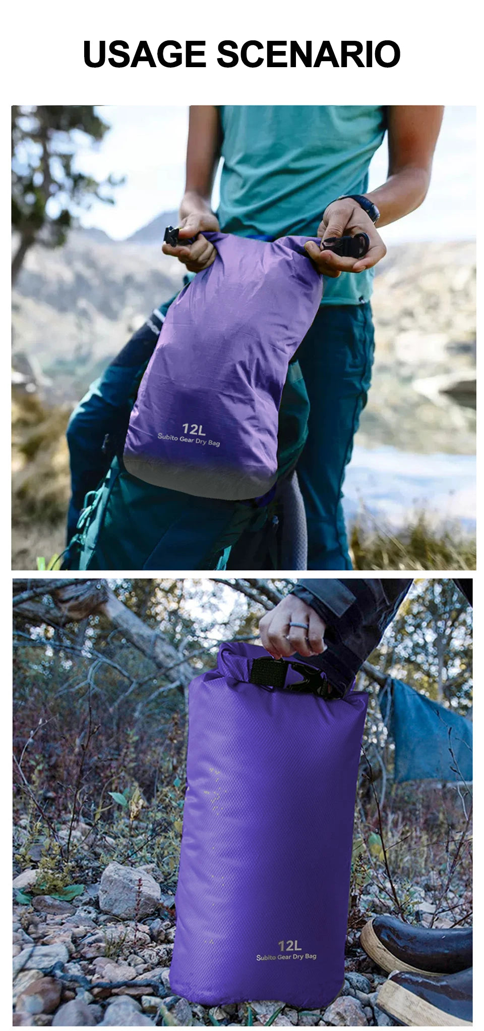 3L/5L/12L/20L/35L Waterproof Dry Bag Sack Outdoor Ultralight Drifting Swimming Clothes Storage Bag Rafting Kayaking Sport Bag