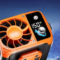 High Speed Waist Hanging Cooling Fan, USB Rechargeable 12000mAh Portable Personal Fan with 150 Levels for Outdoor & Travel