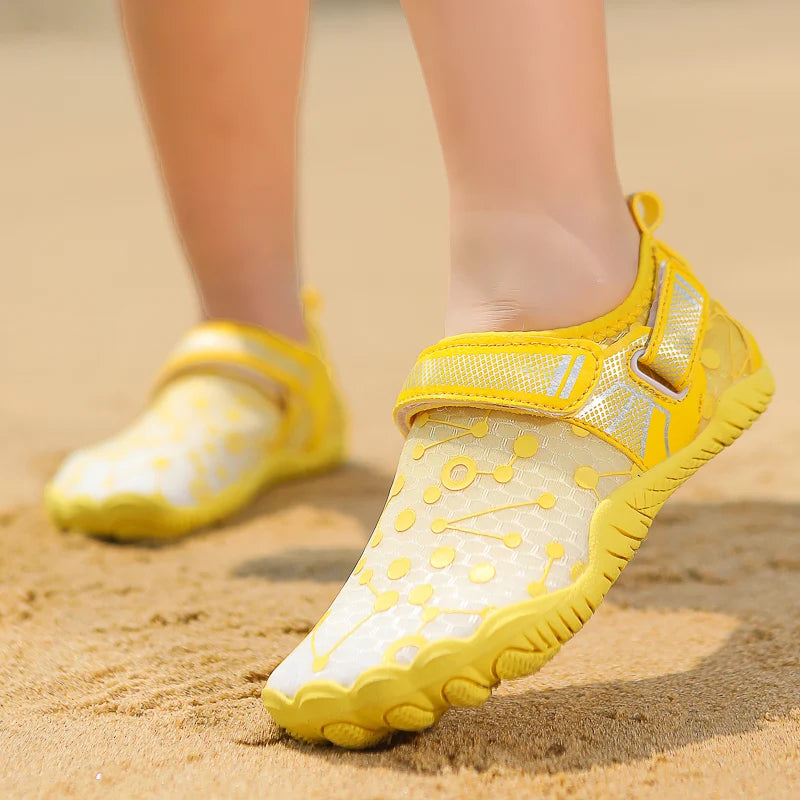 Water Shoes Children's Beach Shoes Quick-Drying Breathable Barefoot Swimming Water Shoes Outdoor Sneakers River Slippers Water S