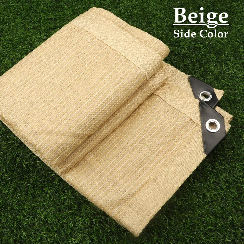 85~90% Shading Beige Virgin HDPE Sunshade Net Balcony Screen Outdoor Anti-UV Sunscreen Fabric Camping Sun Shade Net