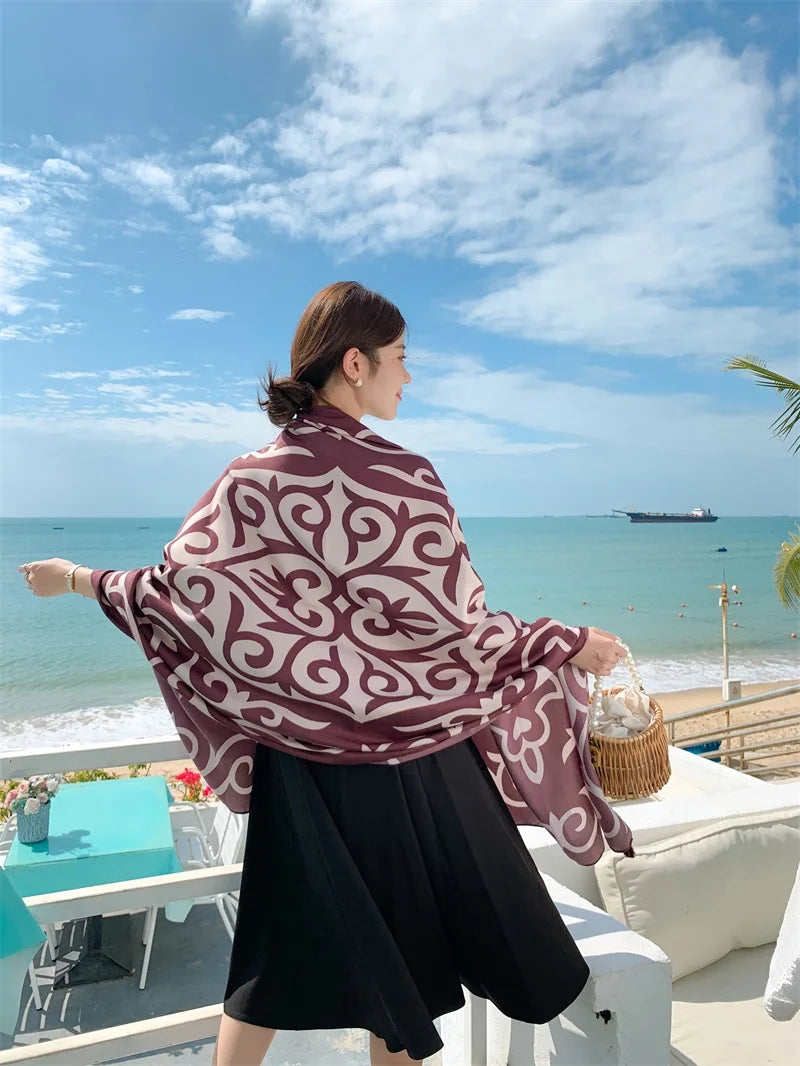 20 Styles 90x180cm Cotton Linen Summer Beach Dress Bikini Cover-ups Sarong Wrap Scarf Women Brazilian Swimsuit Bathing Cover Up